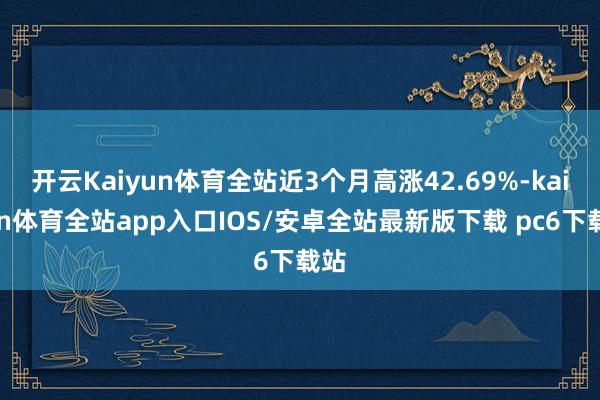 开云Kaiyun体育全站近3个月高涨42.69%-kaiyun体育全站app入口IOS/安卓全站最新版下载 pc6下载站