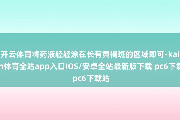 开云体育将药液轻轻涂在长有黄褐斑的区域即可-kaiyun体育全站app入口IOS/安卓全站最新版下载 pc6下载站