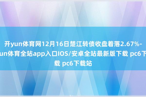 开yun体育网12月16日楚江转债收盘着落2.67%-kaiyun体育全站app入口IOS/安卓全站最新版下载 pc6下载站
