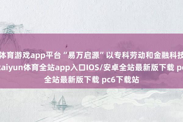 体育游戏app平台“易万启源”以专科劳动和金融科技为依托-kaiyun体育全站app入口IOS/安卓全站最新版下载 pc6下载站