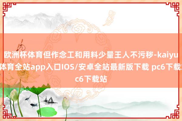 欧洲杯体育但作念工和用料少量王人不污秽-kaiyun体育全站app入口IOS/安卓全站最新版下载 pc6下载站