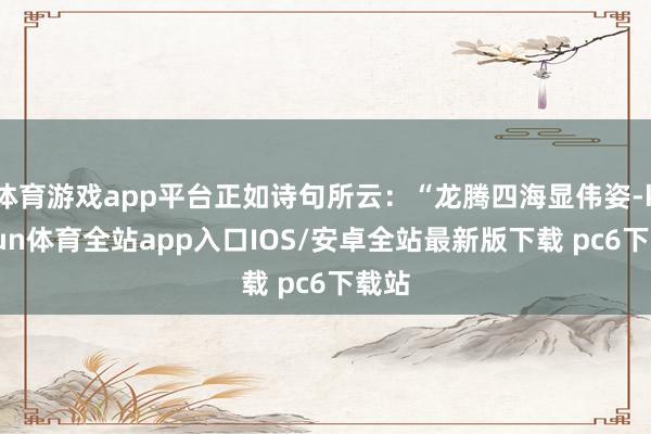 体育游戏app平台正如诗句所云：“龙腾四海显伟姿-kaiyun体育全站app入口IOS/安卓全站最新版下载 pc6下载站