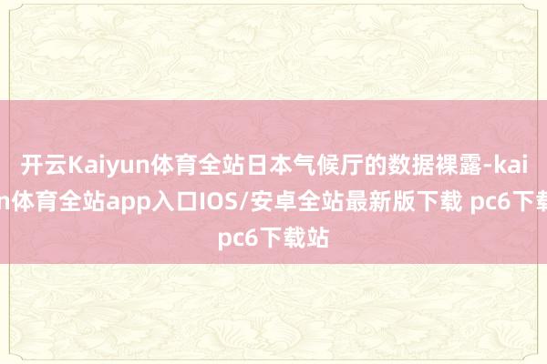 开云Kaiyun体育全站日本气候厅的数据裸露-kaiyun体育全站app入口IOS/安卓全站最新版下载 pc6下载站