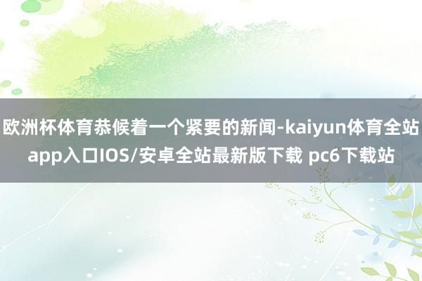 欧洲杯体育恭候着一个紧要的新闻-kaiyun体育全站app入口IOS/安卓全站最新版下载 pc6下载站