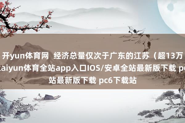 开yun体育网  经济总量仅次于广东的江苏（超13万亿元）-kaiyun体育全站app入口IOS/安卓全站最新版下载 pc6下载站