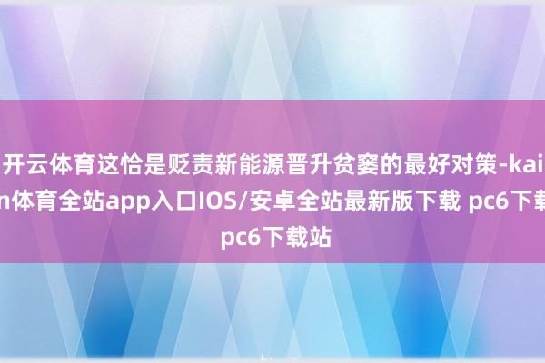 开云体育这恰是贬责新能源晋升贫窭的最好对策-kaiyun体育全站app入口IOS/安卓全站最新版下载 pc6下载站
