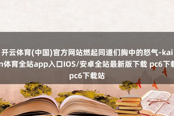 开云体育(中国)官方网站燃起同道们胸中的怒气-kaiyun体育全站app入口IOS/安卓全站最新版下载 pc6下载站