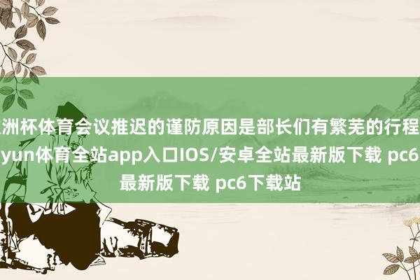 欧洲杯体育会议推迟的谨防原因是部长们有繁芜的行程安排-kaiyun体育全站app入口IOS/安卓全站最新版下载 pc6下载站