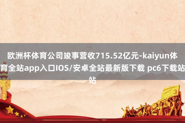 欧洲杯体育公司竣事营收715.52亿元-kaiyun体育全站app入口IOS/安卓全站最新版下载 pc6下载站