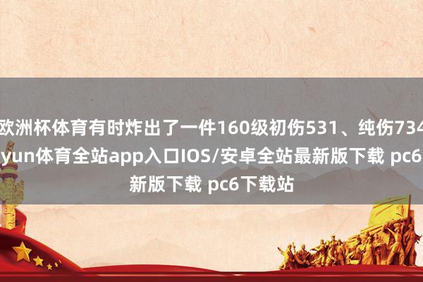 欧洲杯体育有时炸出了一件160级初伤531、纯伤734.6-kaiyun体育全站app入口IOS/安卓全站最新版下载 pc6下载站