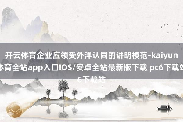 开云体育企业应领受外洋认同的讲明模范-kaiyun体育全站app入口IOS/安卓全站最新版下载 pc6下载站