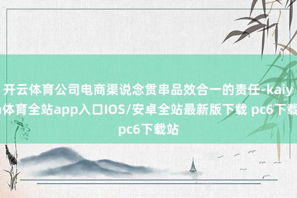 开云体育公司电商渠说念贯串品效合一的责任-kaiyun体育全站app入口IOS/安卓全站最新版下载 pc6下载站