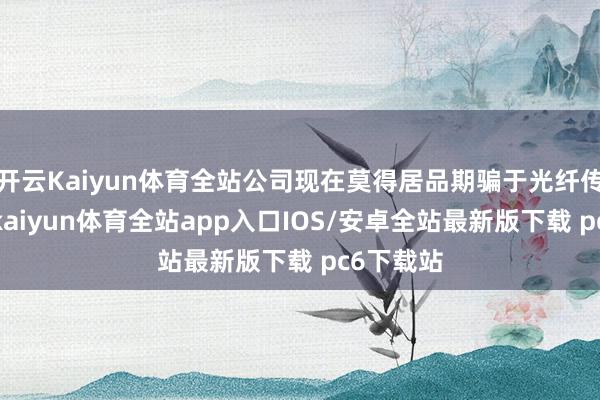 开云Kaiyun体育全站公司现在莫得居品期骗于光纤传输规模-kaiyun体育全站app入口IOS/安卓全站最新版下载 pc6下载站