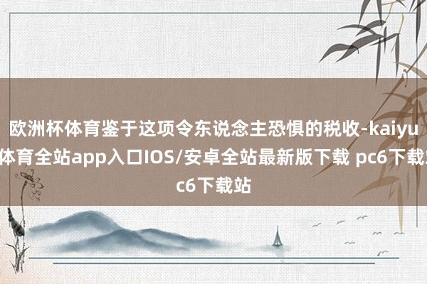 欧洲杯体育鉴于这项令东说念主恐惧的税收-kaiyun体育全站app入口IOS/安卓全站最新版下载 pc6下载站