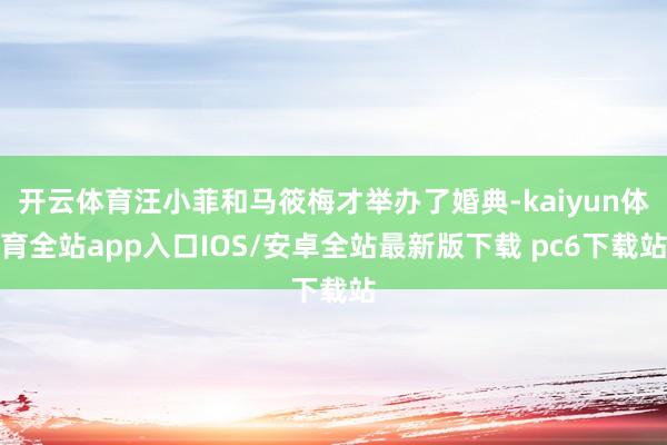 开云体育汪小菲和马筱梅才举办了婚典-kaiyun体育全站app入口IOS/安卓全站最新版下载 pc6下载站
