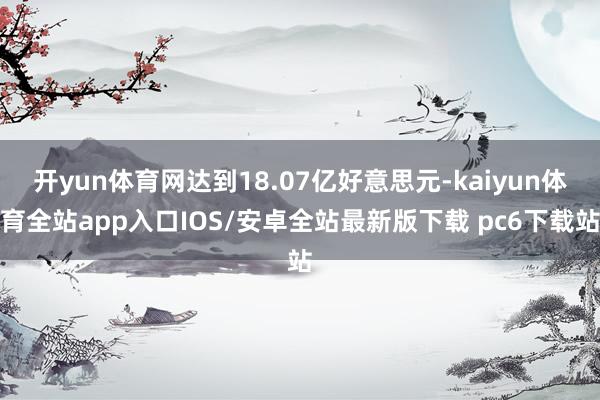 开yun体育网达到18.07亿好意思元-kaiyun体育全站app入口IOS/安卓全站最新版下载 pc6下载站