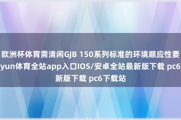 欧洲杯体育需清闲GJB 150系列标准的环境顺应性要求-kaiyun体育全站app入口IOS/安卓全站最新版下载 pc6下载站