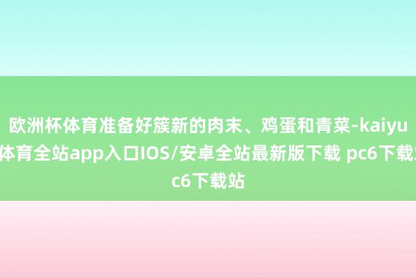 欧洲杯体育准备好簇新的肉末、鸡蛋和青菜-kaiyun体育全站app入口IOS/安卓全站最新版下载 pc6下载站