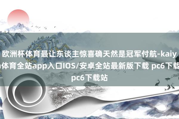 欧洲杯体育最让东谈主惊喜确天然是冠军付航-kaiyun体育全站app入口IOS/安卓全站最新版下载 pc6下载站