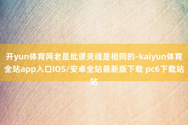 开yun体育网老是纰谬灵魂是相同的-kaiyun体育全站app入口IOS/安卓全站最新版下载 pc6下载站