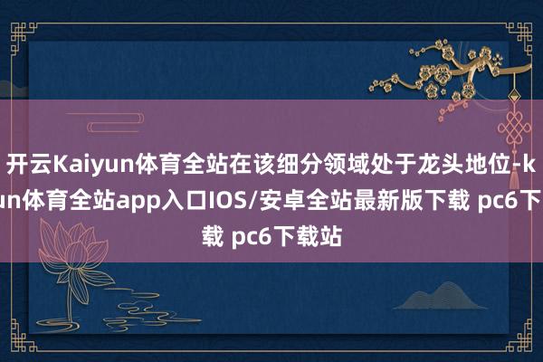 开云Kaiyun体育全站在该细分领域处于龙头地位-kaiyun体育全站app入口IOS/安卓全站最新版下载 pc6下载站