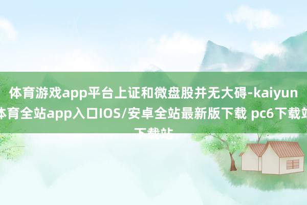 体育游戏app平台上证和微盘股并无大碍-kaiyun体育全站app入口IOS/安卓全站最新版下载 pc6下载站