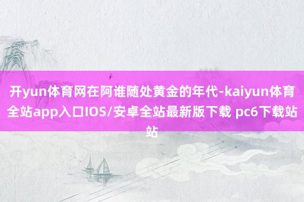 开yun体育网在阿谁随处黄金的年代-kaiyun体育全站app入口IOS/安卓全站最新版下载 pc6下载站