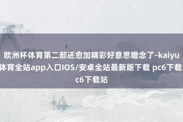欧洲杯体育第二部还愈加精彩好意思瞻念了-kaiyun体育全站app入口IOS/安卓全站最新版下载 pc6下载站